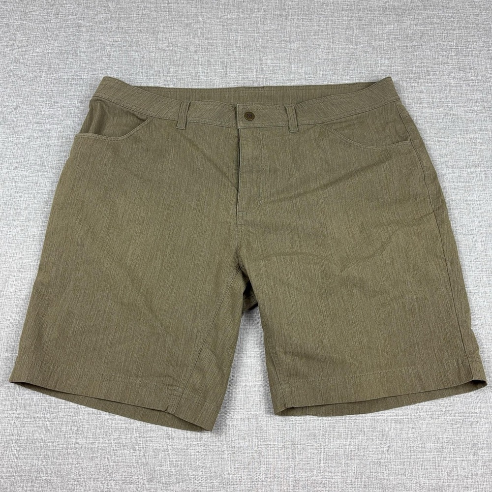 Sherpa Adventure Gear Shorts Mens 38 Green Microfiber Chino Stretch 10 Inseam